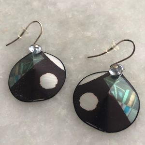 Modern Art Handmade MIXED MEDIA DISC EARRINGS